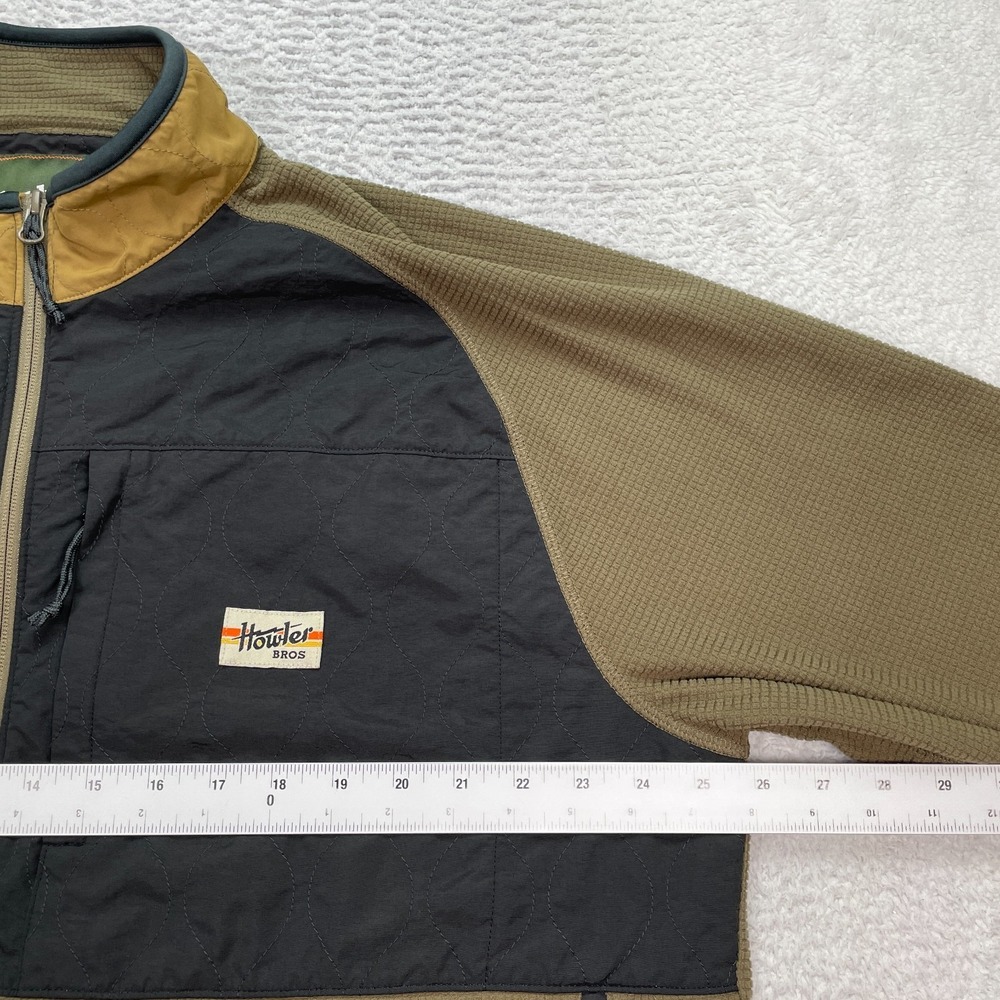 Howler Bros Talisman Grid Fleece Jacket Mens Size XL Olive Full Zip Outdoor - Picture 7 of 11